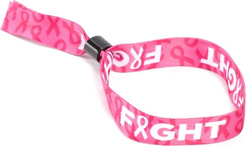 BLUE PANDA Pink Breast Cancer Awareness Bracelets, Single Use (30 Pack) in Saudi Arabia
