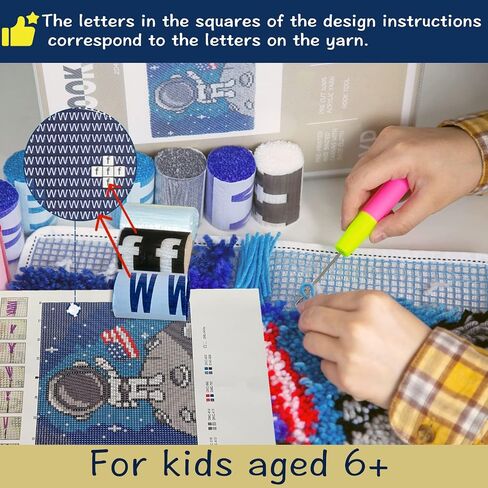 YP Latch Hook Kits for Kids and Adults DIY Rug Crafts Arts Carpet for Home Decoration Festival Gifts,12" X 12"（Kallima inachis） in Saudi Arabia