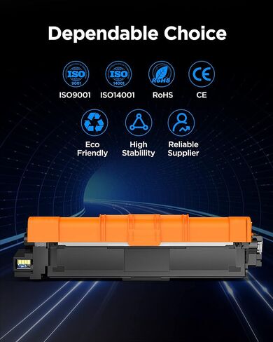 خرطوشة حبر بديلة متوافقة مع TN227 لـ Brother TN-227 | إنتاجية عالية متوافقة مع طابعة HL-L3270CDW HL-L3290CDW MFC-L3710CDW MFC-L3770CDW (4 عبوات، TN227BK TN227C TN227M TN227Y) in Kuwait