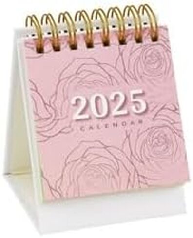 Buqoo 2024-2025 Mini Desktop Calendar, Aug 2024 to Dec 2025 Small Desktop Calendar, Portable Standing Calendar for Office Home (Green) in Saudi Arabia