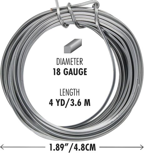 The Beadsmith Square Craft Wire - Wire Elements - Soft Temper - 18 Gauge, 4 Yard Coil - Titanium Color - Beading Wire Used for Jewelry Making, Wire Wrapping, and Other DIY Arts & Crafts in Saudi Arabia