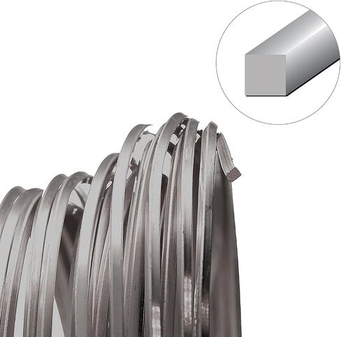The Beadsmith Square Craft Wire - Wire Elements - Soft Temper - 18 Gauge, 4 Yard Coil - Titanium Color - Beading Wire Used for Jewelry Making, Wire Wrapping, and Other DIY Arts & Crafts in Saudi Arabia