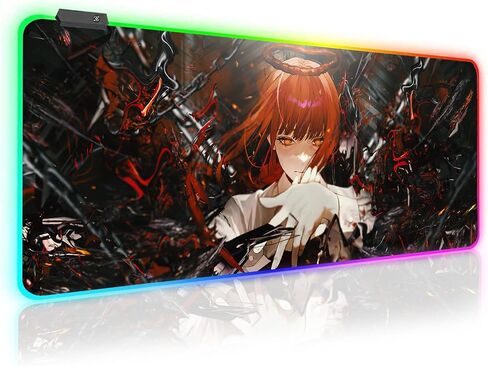 RGB Anime Mouse Pad, Water Resist Keyboard Pad,Mouse Pads with Non-Slip Rubber Base,Office Computer Key Board Mousepad Computer Keyboard Mousepads Mat 800 x 300mm / 31.5×11.8 inches (1) in Kuwait
