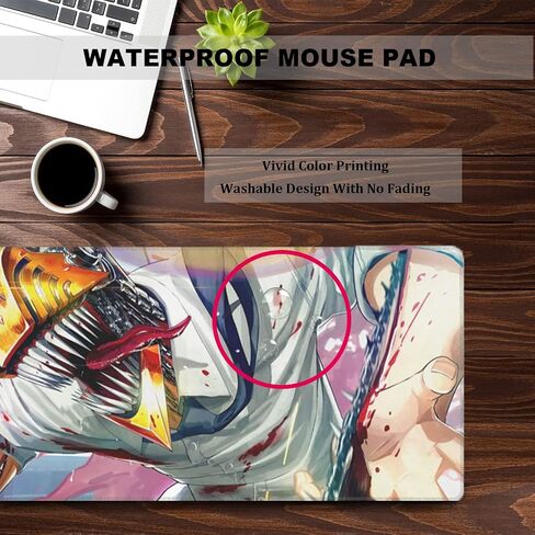 RGB Anime Mouse Pad, Water Resist Keyboard Pad,Mouse Pads with Non-Slip Rubber Base,Office Computer Key Board Mousepad Computer Keyboard Mousepads Mat 800 x 300mm / 31.5×11.8 inches (1) in Kuwait