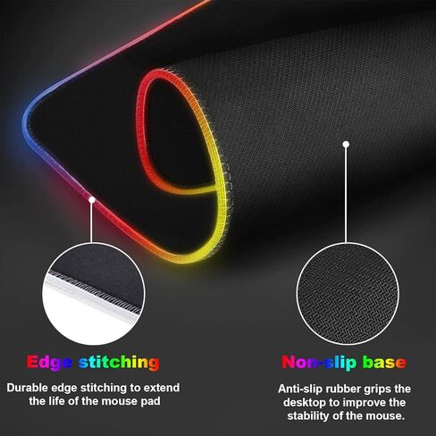 RGB Anime Mouse Pad, Water Resist Keyboard Pad,Mouse Pads with Non-Slip Rubber Base,Office Computer Key Board Mousepad Computer Keyboard Mousepads Mat 800 x 300mm / 31.5×11.8 inches (1) in Kuwait