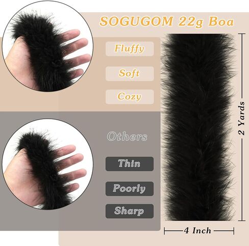Orange Marabou Feather Boa - 22g 2 Yards Boas for Party Bulk, Wedding, Halloween, Home Holiday Decoration(Orange) in Saudi Arabia