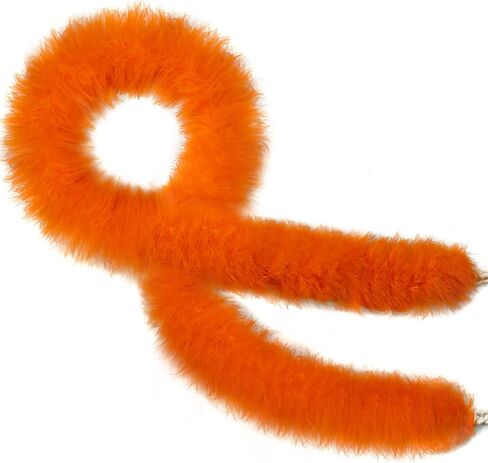 Orange Marabou Feather Boa - 22g 2 Yards Boas for Party Bulk, Wedding, Halloween, Home Holiday Decoration(Orange) in Saudi Arabia