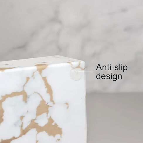 Marble Gold Edge Sticky Note Strong Self-Adhesive Stickies Notepad to Do List Cube Memo Paper Bookmark Message Reminder (6 Pads, 600Sheets) in Kuwait