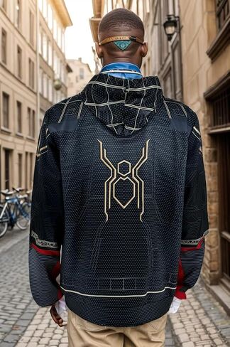 Cos Spider Gwen Superhero 3D Style Zipper Hooded Sweatshirt/Unisex Adult in Saudi Arabia