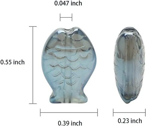210 قطعة خرز زجاجي للأسماك الملونة خرز للأسماك خرز زجاجي للبحر خرز للأسماك الزجاجية لصنع المجوهرات in Kuwait