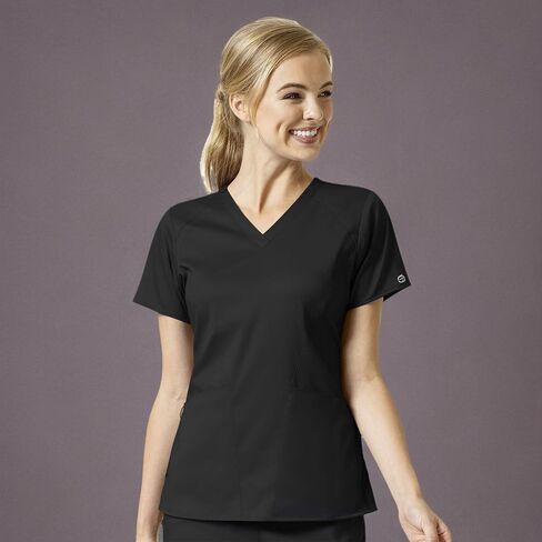 WonderWink Women's Four Pocket V-Neck Scrub Top in Kuwait