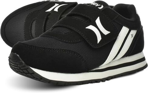 Hurley Kids Hook & Loop Closure Sneakers - Unisex Child Running & Walking Shoes - Fashion Sneakers for Toddlers, Little Kids & Big Kids - Lightweight & Breathable for All Day Comfort in Kuwait
