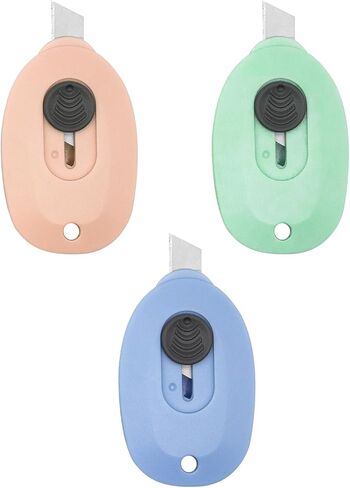 Dohia Mini Box Cutter Cute Ellipse Shaped Kawaii Letter Opener D1-2307-MNMGD (Oval) in Saudi Arabia