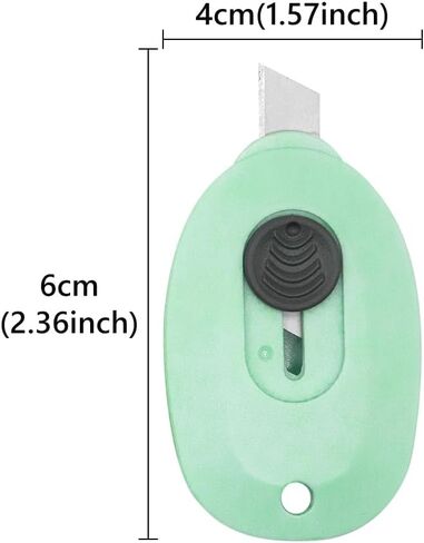 Dohia Mini Box Cutter Cute Ellipse Shaped Kawaii Letter Opener D1-2307-MNMGD (Oval) in Saudi Arabia