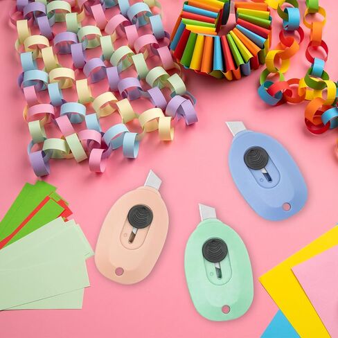 Dohia Mini Box Cutter Cute Ellipse Shaped Kawaii Letter Opener D1-2307-MNMGD (Oval) in Saudi Arabia