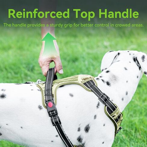 Dog Harness and Leash Set,No Pull Dog Harness,Adjustable Soft Padded Pet Vest with Easy Control Handle for Small Medium Large Dogs (Forest Camo,L) in Saudi Arabia