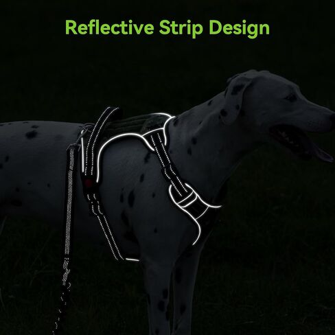 Dog Harness and Leash Set,No Pull Dog Harness,Adjustable Soft Padded Pet Vest with Easy Control Handle for Small Medium Large Dogs (Forest Camo,L) in Saudi Arabia