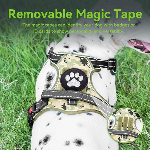 Dog Harness and Leash Set,No Pull Dog Harness,Adjustable Soft Padded Pet Vest with Easy Control Handle for Small Medium Large Dogs (Forest Camo,L) in Saudi Arabia