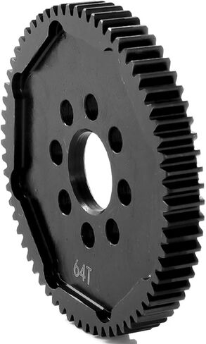 RC Car Metal Spur Gear 64T for Tamiya TAM54500 54500 Rc TT02 مجموعة تروس عالية السرعة، 64T، أجزاء ترقية OP، أسود in Kuwait