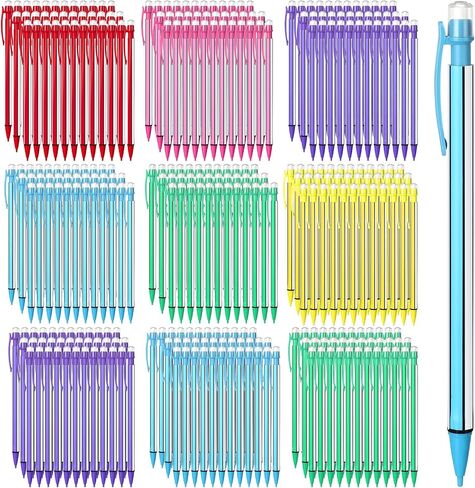 Colarr 200 Pieces Mechanical Pencils 0.7 mm with Eraser Colored Inkless Pencils Cute Mechanical Pencils for School Student Writing Drawing Sketching (Classic Style) in Kuwait
