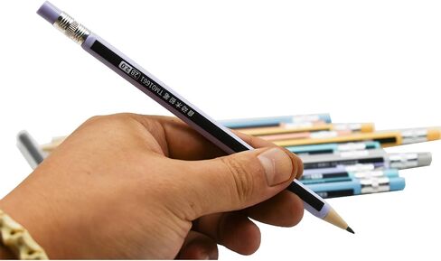 12 Pieces 2 mm Mechanical Pencils Hexagonal Pencils Wood-like Pencils With 10 pcs HB Refills Sharpeners Art Drawing Pencils,Writing Sketching Pencils At School Office Home in Saudi Arabia