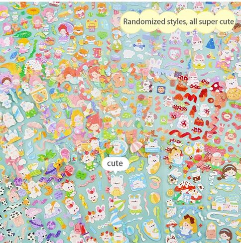 100 Sheets Korean Deco Stickers Set,Photocard Stickers,Cute Style is Perfectly Suited for Photocard Family Photo Album Journaling Scrspbooking Arts Crafts (100) in Saudi Arabia