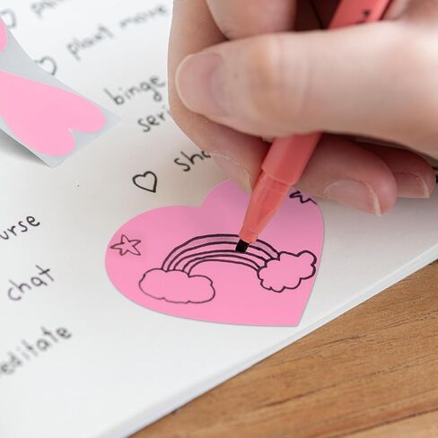 Pink Heart Stickers Roll 1.5 Inch Valentine's Day Love Shape Labels Waterproof Removable for Craft Envelopes Boxes Gift Tags Bags Wedding 500 PCS in Kuwait