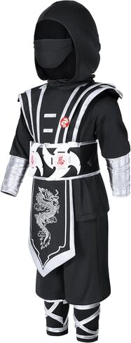 Ninjia Costume for Boys & Girls - Kids Ninja Costume Suit with Deluxe Ninja Accessories for Halloween Cospaly Dress Up in Saudi Arabia