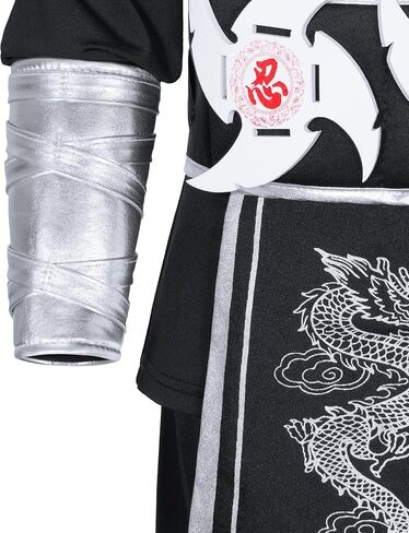 Ninjia Costume for Boys & Girls - Kids Ninja Costume Suit with Deluxe Ninja Accessories for Halloween Cospaly Dress Up in Saudi Arabia