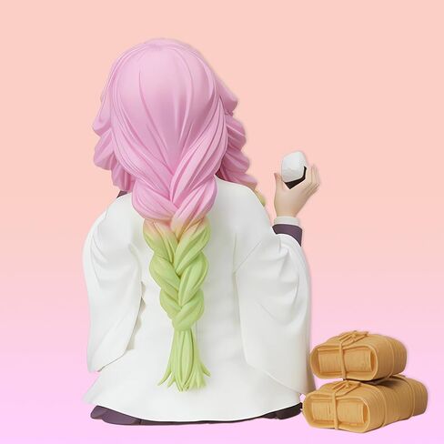 Mitsuri Kanroji Kanzaki Aoi Action Figure Eating Rice Balls Series Demon Figures Monster Slayer Ghost Slayer Sitting Pose Collection Toys Car Desk Decor in Saudi Arabia