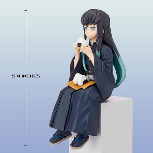 Mitsuri Kanroji Kanzaki Aoi Action Figure Eating Rice Balls Series Demon Figures Monster Slayer Ghost Slayer Sitting Pose Collection Toys Car Desk Decor in Saudi Arabia