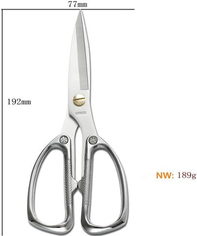 Xdorra Silver Household Scissors, Long Life Stainless Steer Hand Craft Scissors or Kitchen Shears, Gray Ultra Sharp Blade Shears, Comfort Grip for Artist, Home, Office in Saudi Arabia