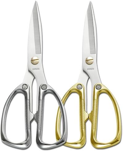 Xdorra Silver Household Scissors, Long Life Stainless Steer Hand Craft Scissors or Kitchen Shears, Gray Ultra Sharp Blade Shears, Comfort Grip for Artist, Home, Office in Saudi Arabia