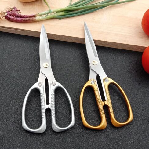Xdorra Silver Household Scissors, Long Life Stainless Steer Hand Craft Scissors or Kitchen Shears, Gray Ultra Sharp Blade Shears, Comfort Grip for Artist, Home, Office in Saudi Arabia