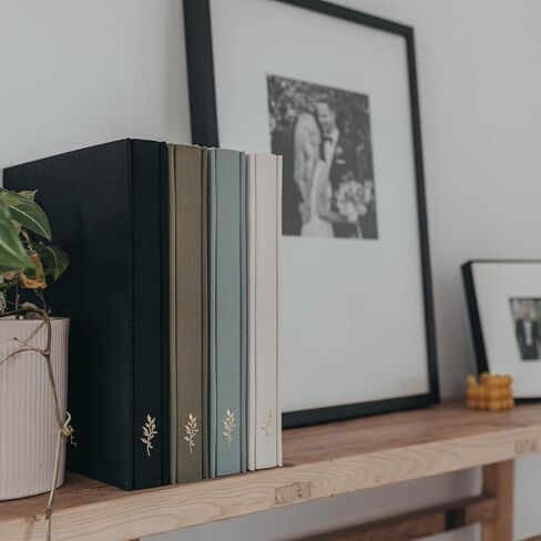 Elegant Linen Photo Album - 200 Acid-Free Pockets for 4x6 Pics - Perfect for Weddings & Gifts in Saudi Arabia