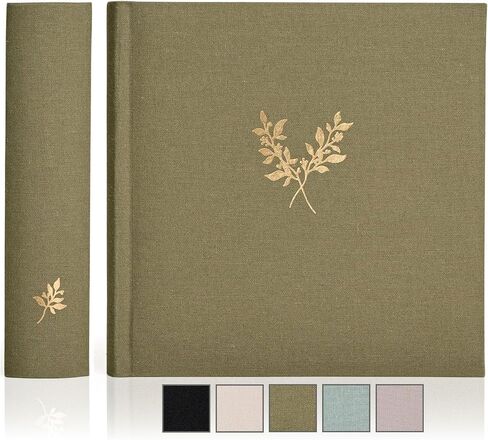 Elegant Linen Photo Album - 200 Acid-Free Pockets for 4x6 Pics - Perfect for Weddings & Gifts in Saudi Arabia
