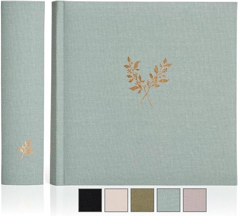 ألبوم صور أنيق من الكتان - 200 جيب خالٍ من الأحماض لصور 4 × 6 - مثالي لحفلات الزفاف والهدايا in Kuwait