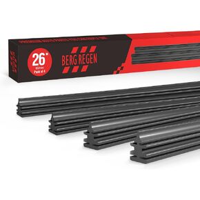 شفرات ممسحة الزجاج الأمامي من السيليكون مقاس 26 بوصة، 4 عبوات قابلة للتعديل، عبوات ممسحة عالمية قابلة للتعديل لاستبدال تيسلا تويوتا هيونداي هوندا + المزيد من السيارات in Kuwait