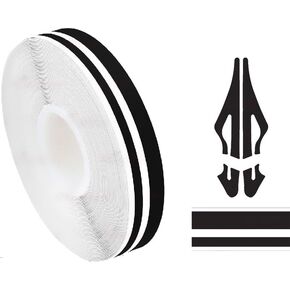 Autrends Car Pinstriping Tape -Vinyl Pin Striping Decals DIY Stickers Glossy for Motorcycle Home Door Musical Instrument 32Ft (9.8m) (Black)