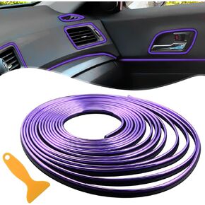 Car Interior Trim Strips - 16.4ft/5M Universal Blue Car Decor Car Gap Fillers Automobile Molding Line Decorative Accessories DIY Flexible Strip Garnish Accessory with Installing Tool in Kuwait