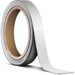 VViViD White Carbon Air-Release Adhesive Vinyl Pinstripe Tape Roll (½ Inch x 20ft)
