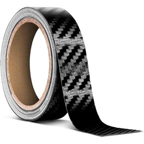 VViViD Black Carbon Fiber Air-Release Adhesive Vinyl Tape Roll (6 Inch x 20ft)