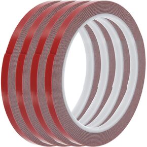 X AUTOHAUX 4 Pcs 300x0.6cm Acrylic Double Sided Stick Mounting Adhesive Tape Roll Heat Resistant Waterproof Strips Sticker Universal for Car