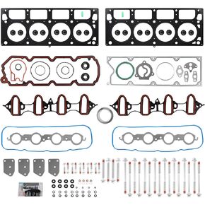 Head Gasket Set Kit Fit for 04-07 Rainier 5.3L,04-05 Escalade 5.3L,04-06 Avalanche 1500 5.3L,04-08 Express 1500,04-07 Tahoe/Silverado 1500 4.8L OEM# HS26191PT, HS26191PT-1, HS26190PT-2, ES72220