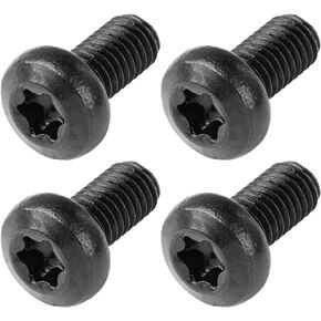 Black License Plate Screws for Tesla Model 3, Model Y, & BMW (4 Pack) M5-0.8 X 8mm Security T25 Drive Head 18-8 Stainless Steel Black Oxide