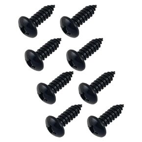 Black License Plate Screws 18-8 Stainless Steel with Phillip Pan Head for Domestic Vehicles Front and Rear License Plate Bolts 8 Pack