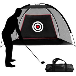 ASENVER Black Golf Nets for Backyard Golf Practice Net Golf Hitting Net Training Aids with Target Cloth and Carrying Bag