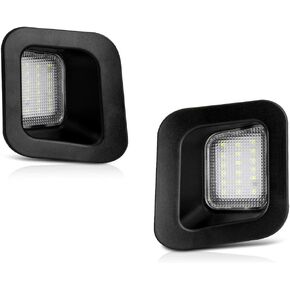 VIPMOTOZ Full LED License Plate Light For 2003-2018 Compatible with Dodge RAM 1500 2500 3500 Pickup Truck, 6000K Diamond White, 2-Pieces Tag Lamp Assembly Replacement