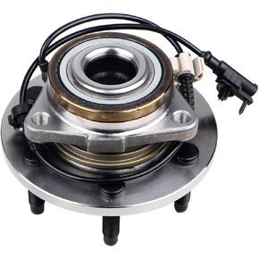 KUSATEC 515096 محمل العجلة الأمامية ومجموعة المحور AWD/4WD متوافق مع كاديلاك إسكاليد ESV EXT، لسيارة Chevy Avalanche/Silverado Suburban 1500/Tahoe، GMC Sierra 1500 Yukon XL، 6 العروات مع ABS