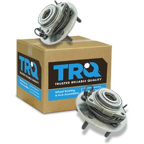 TRQ Front Wheel Bearing & Hub Assembly Set of 2 Pair for 2012-2017 Ram 1500 4 Wheel Drive Pickup Truck
